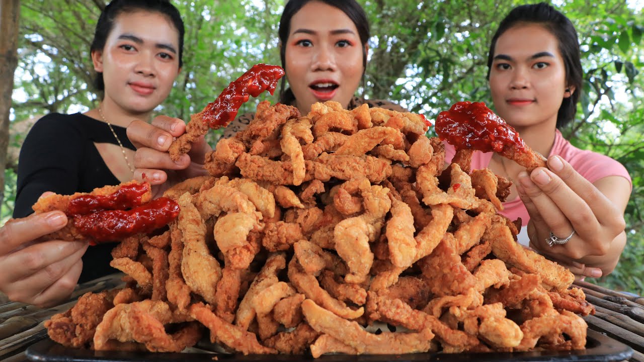 Yummy cooking cooking chicken chest crispy recipe with tomato Cooking