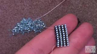 Learn the Even Count Peyote Stitch - A Beginner Beading Tutorial by Aura Crystals