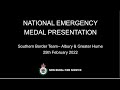 National Emergency Medal Presentation- Albury &amp; Greater Hume, 25th