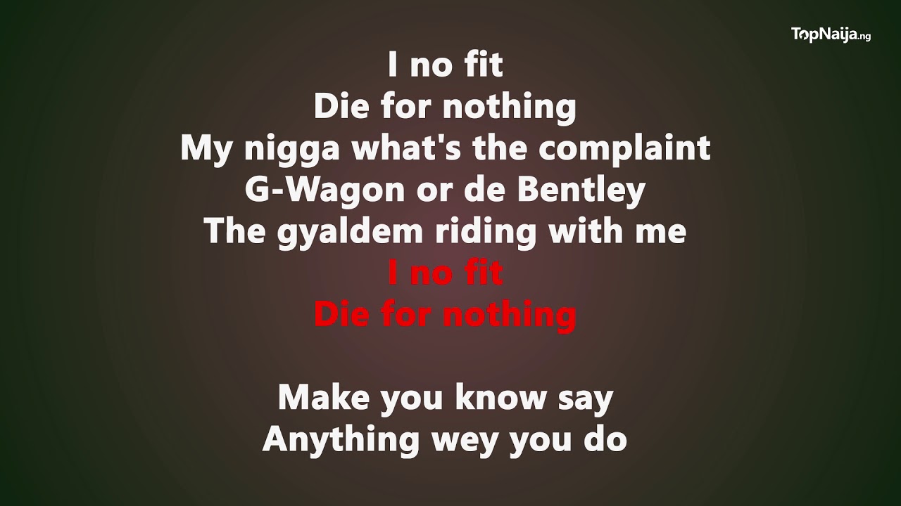 Burna boy Ye OFFICIAL LYRICS VIDEO YouTube