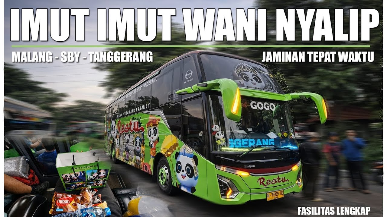 GAK NYANGKA KETEPATAN WAKTU BUS INI 😱  ⁉️ RESTU PANDA MALANG - SURABAYA - TANGGERANG,JAS JISS BGT ! 