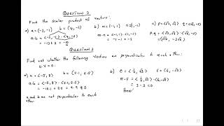MAT 1120 SHEET 10 QUESTIONS 1 TO 4 ON VECTORS