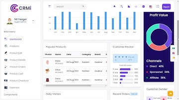 Advanced eCommerce Admin Template with Ultimate Shopping UI Component