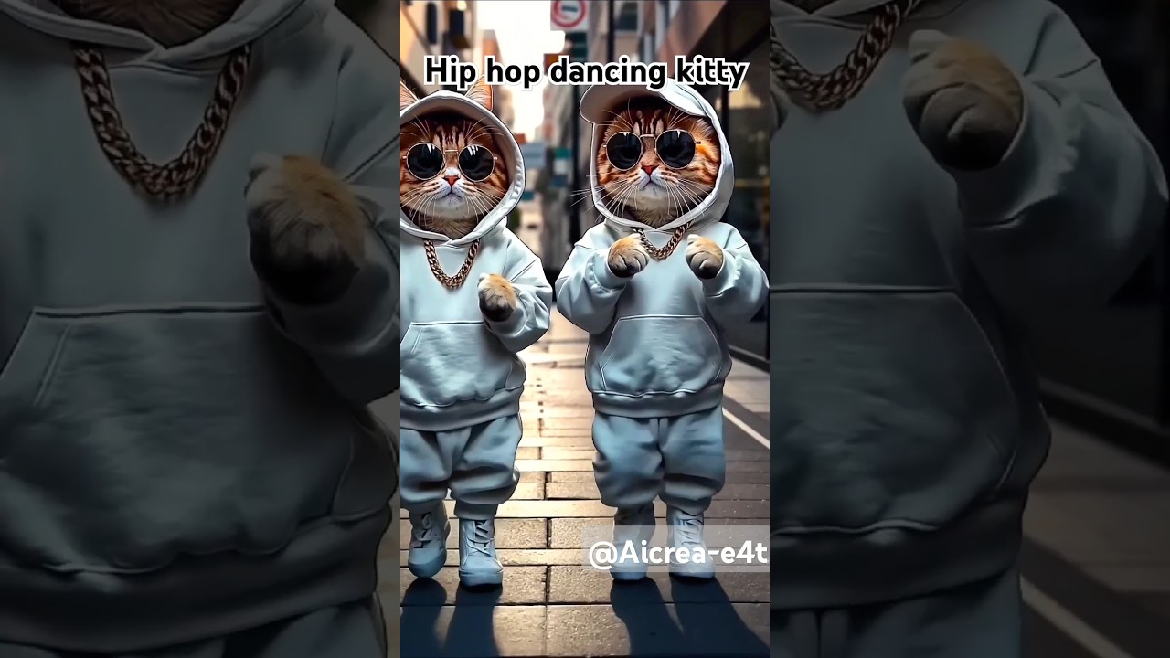 Hiphop dancing cats 