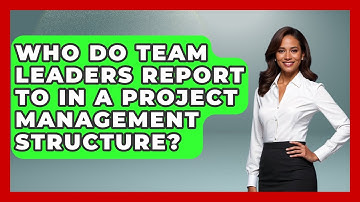 Who Do Team Leaders Report To in a Project Management Structure? | The Project Manager Toolkit News
