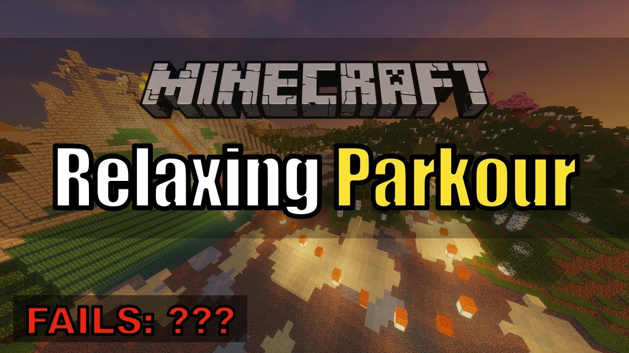 1 hour 10 minutes of relaxing Minecraft Parkour (Nostalgia, Scenery, No Ads, Fail Counter)