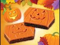 Eating a Halloween Brownie Pumpkine
