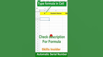 Insert Automatic serial number in Google sheets |Automatically Insert Numbers in Google Sheet