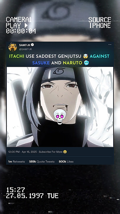 ITACHI USE SADDEST GENJUTSU 🤯 AGAINST SASUKE 🥶
