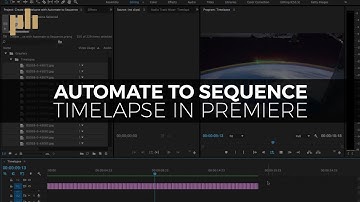 Using Automate to Sequence to Create a Timelapse in Premiere Pro