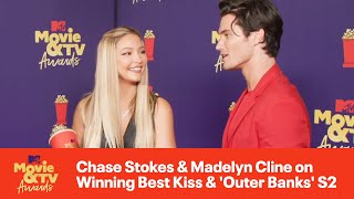 Chase Stokes & Madelyn Cline on Winning Best Kiss & 'Outer Banks' S2 | 2021 MTV Movie & TV Awards