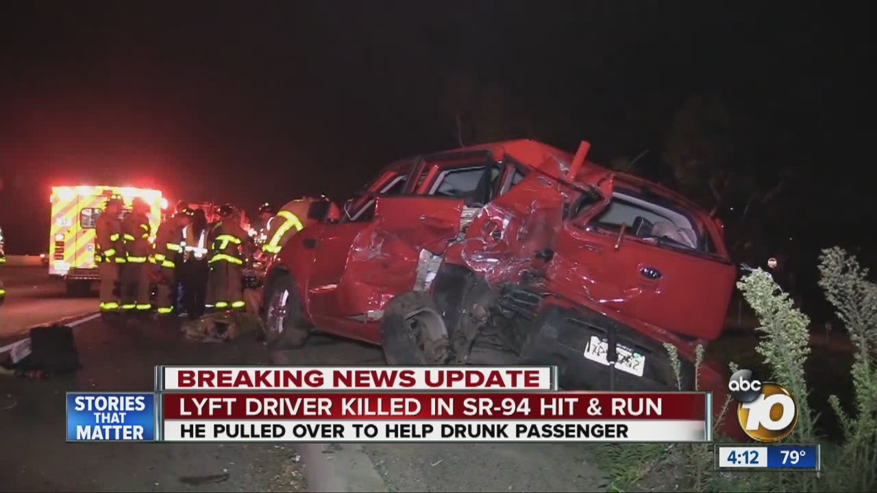 Lyft driver killed in SR-94 hit-and-run - YouTube