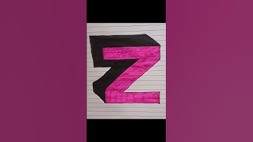 how to Draw 3d letter Z | stylish font #shorts #trending #shortvideo #art #drawing #3d