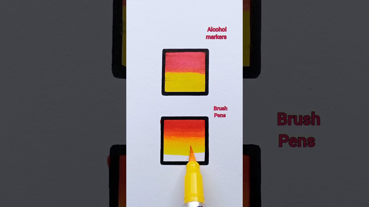 Alcohol markers vs Brush Pens✍️✨️🤔 color blending! which technique is your favorite?