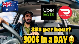 UBER EATS & DOOR DASH EARNING IN 8 HOURS IN AUSTRALIA | 300$?