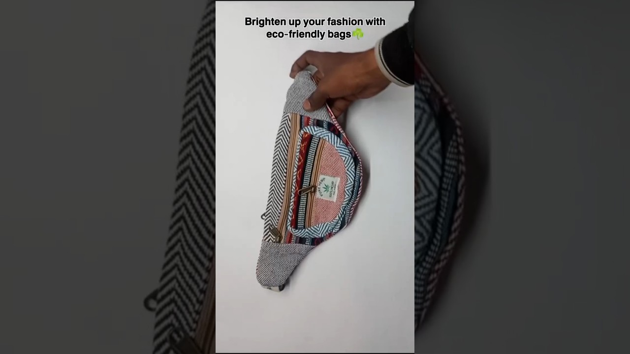 Hemp waist bag multicolour   