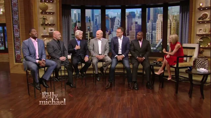 Kelly Ripa interviews the Fox NFL Sunday hosts