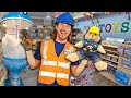 Handyman Hal explores a Toy Store | Play and Learn at Toy Story for Kids