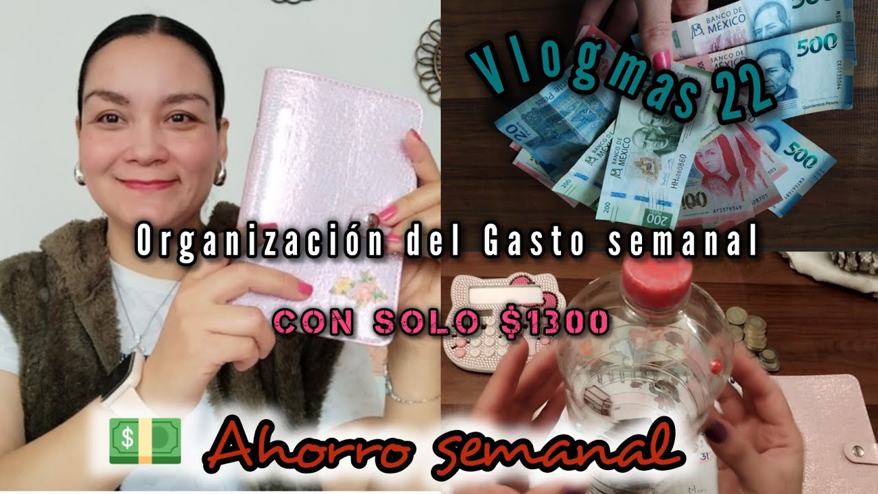 Organización de mi Gasto semanal con solo $1300 para esta semana. 