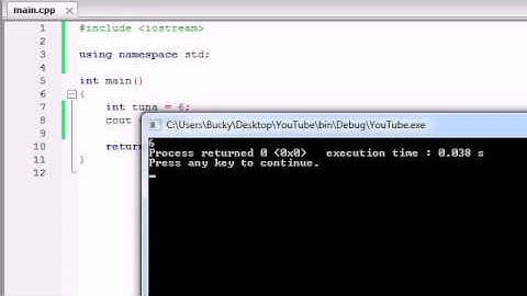 Buckys C++ Programming Tutorials -- 4 -- Variables.flv