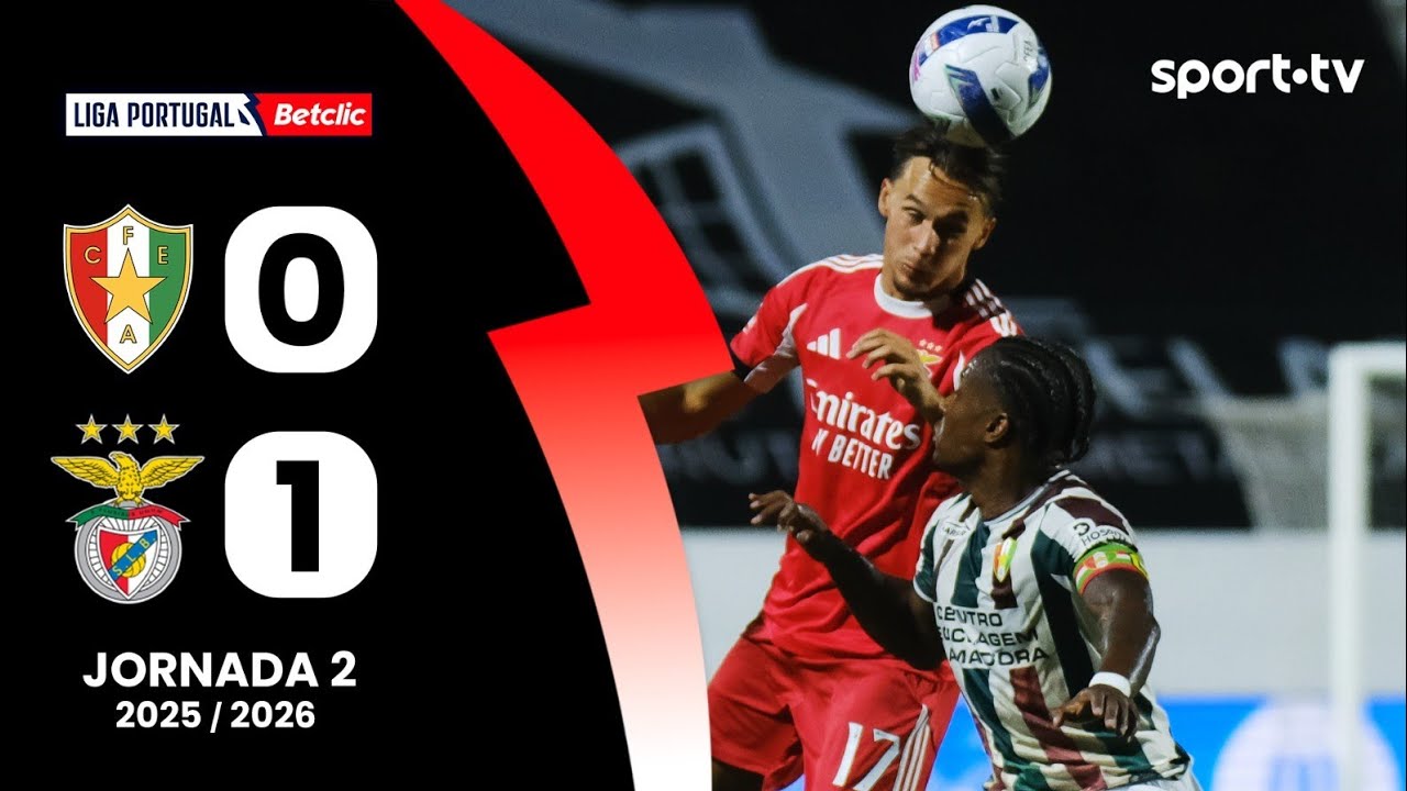 Resumo: Estrela Amadora 0-1 Benfica - Liga Portugal Betclic | sport tv