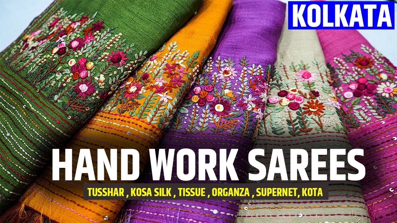 Budget Hand Worked, Hand Crafted Sarees Manufacturer in Kolkata, Barabazar