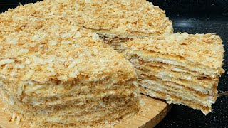 Crispy NAPOLEON CAKE WITH VERY DELICIOUS. / THIS CAKE WILL MAKE EASY FOR EVERYONE 👍