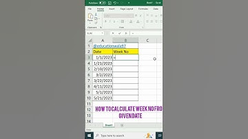 use Excel to convert date into week No