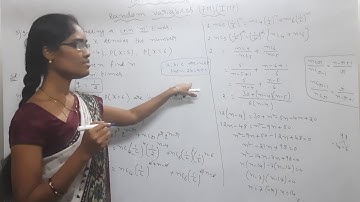 INTERMEDIATE MATHS 2(A) | RANDOM VARIABLES IMPORTANT SUMS LAQ