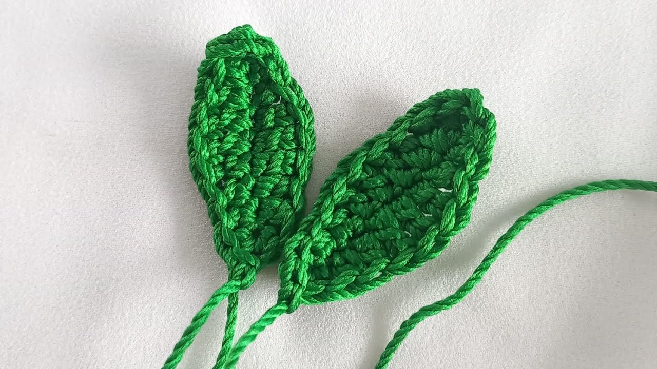 Tutorial Daun rajut simple dan mudah - YouTube