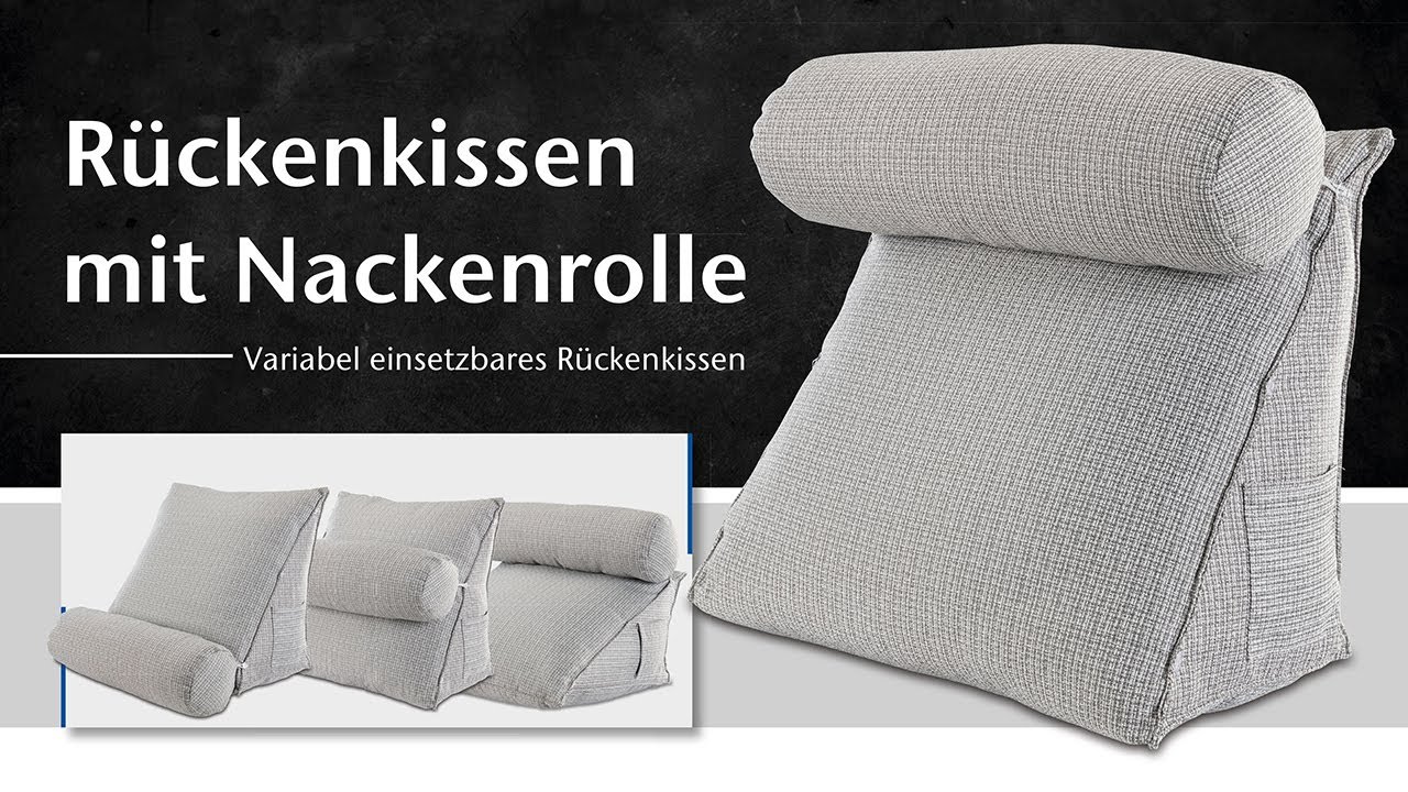 Rückenkissen mit abnehmbarer Nackenrolle