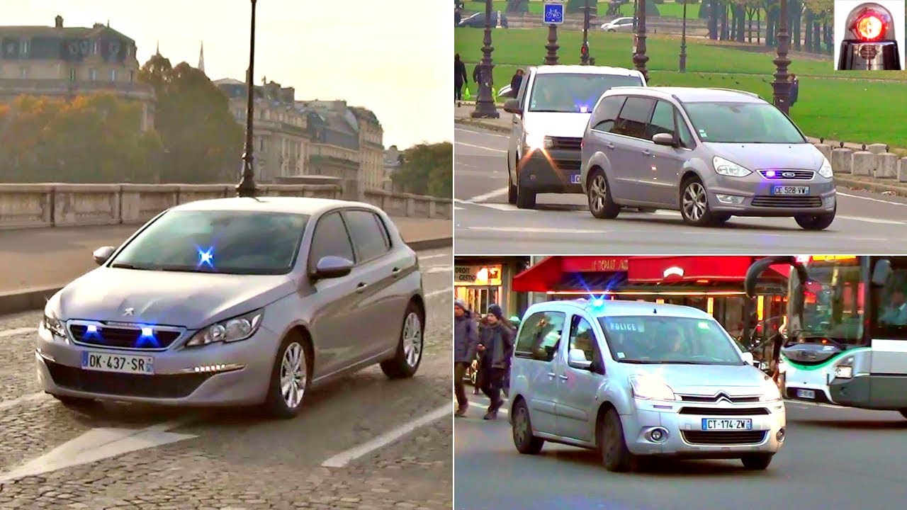 Unmarked Police Cars Responding Compilation // Voitures de Police Banalisée