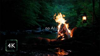 Details Real Campfire on a Stone Island — Deep Forest Night Ambience (4K) News