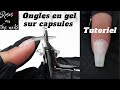 Comment créer des ongles en gel sur capsules / limage + apex / forme coffin / Roses on the nails⚘