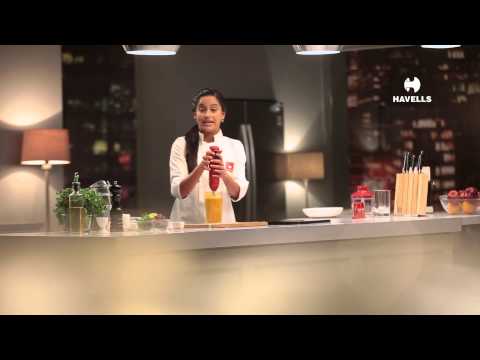 Mango Basil Almond Smoothie with Havells Hand Blender by Chef Shilarna Vaze