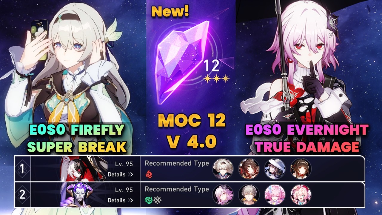 E0S0 Firefly Super Break & E0S0 Evernight True Damage | Новая модель MOC12 | 3 звезды | HSR | V4.0 |