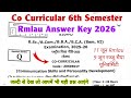 co curricular 6th semester | communication skills and personality development rmlau answer key 2026