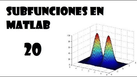 🖥. Uso de subfunciones en Matlab