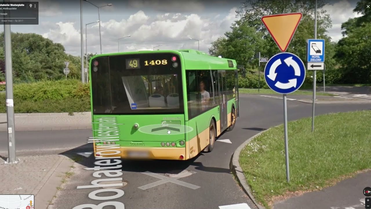 Autobus 49 MPK Poznań znika na Google Street View -  MEM -co się dzieje gdy nie aktualizujesz map xD