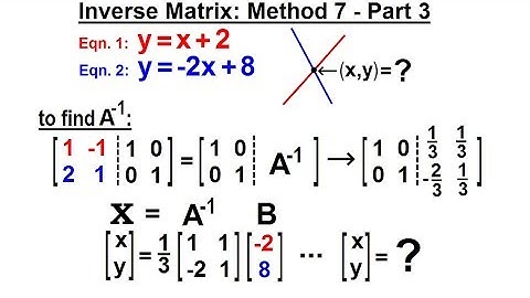 Algebra - Ch. 34: Solving System of Linear Equations (14 of 31) Inverse Matrix: Method 7: Part 3