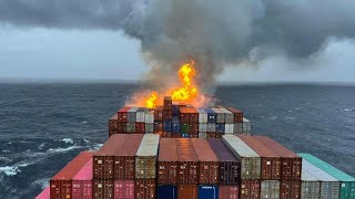 Indian Navy Rescues 18 Crew from Burning Ship MV Wan Hai 503 | Massive Fire in Arabian Sea 🔥🚢 #news
