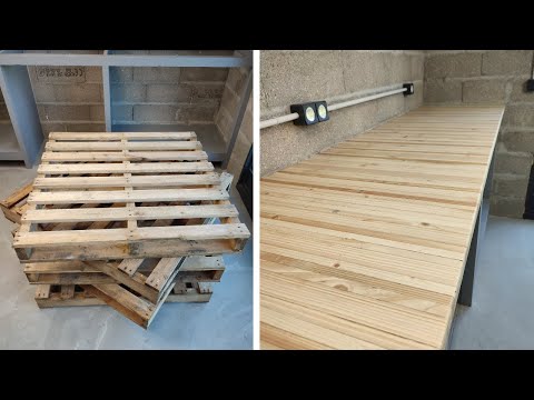 Fabriquer un Plan de travail d'atelier à partir de palettes.