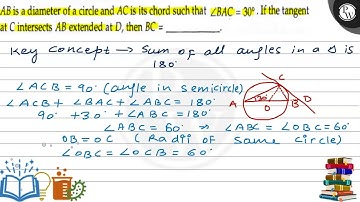 \( A B \) is a diameter of a circle and \( A C \) is its chord such that \( \angle B A C=30^{\ci...
