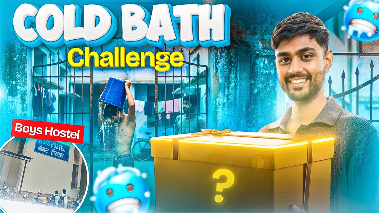 I Challenged Everyone in My Hostel at 6 AM 🥶 | Cold Bath for Mystery Gift 😨🎁