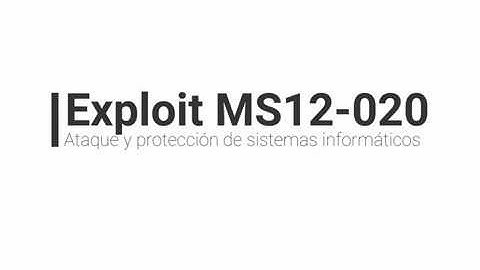 MS12-020 (Metasploit) Vulnerabilities in Remote Desktop