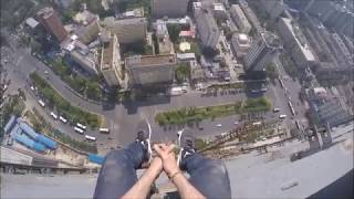 Parkour - What being up 45 FLOORS looks like - Parkour POV Urban Exploring in Beijing