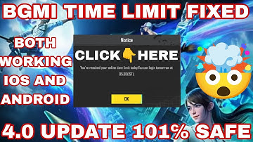 🚀 NEW UPDATE BGMI 4.0.0 | 6 HOURS TIME LIMITS REMOVED 😱 || BGMI 6 HOURS LIMITS SOLUTION VPN 2025 🔥