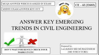 Answer key emerging trends in civil engineering||Diploma exam answer key out||22603 screenshot 5