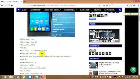 Vivo Clone 8X Flash File Firmware MT6572 6.0  LCD Fix Hang Logo & Dead Recovery Stock Rom
