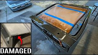 Repairing My DAMAGED Carbon Fiber Hatch CRX Looks 1000 Better